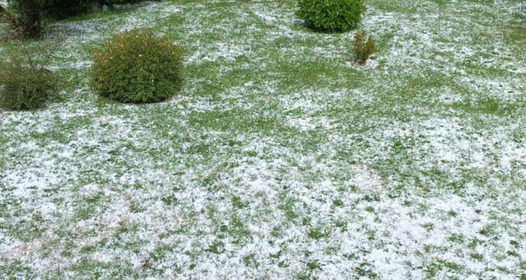 Tormentas electricas y granizos en los lagos