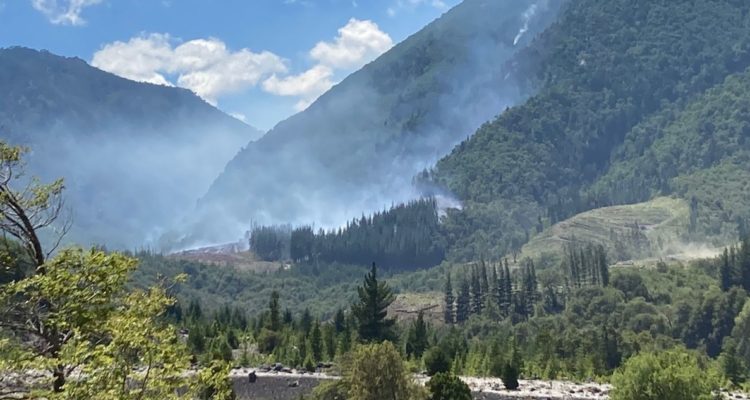 Incendio forestal en Melipeuco