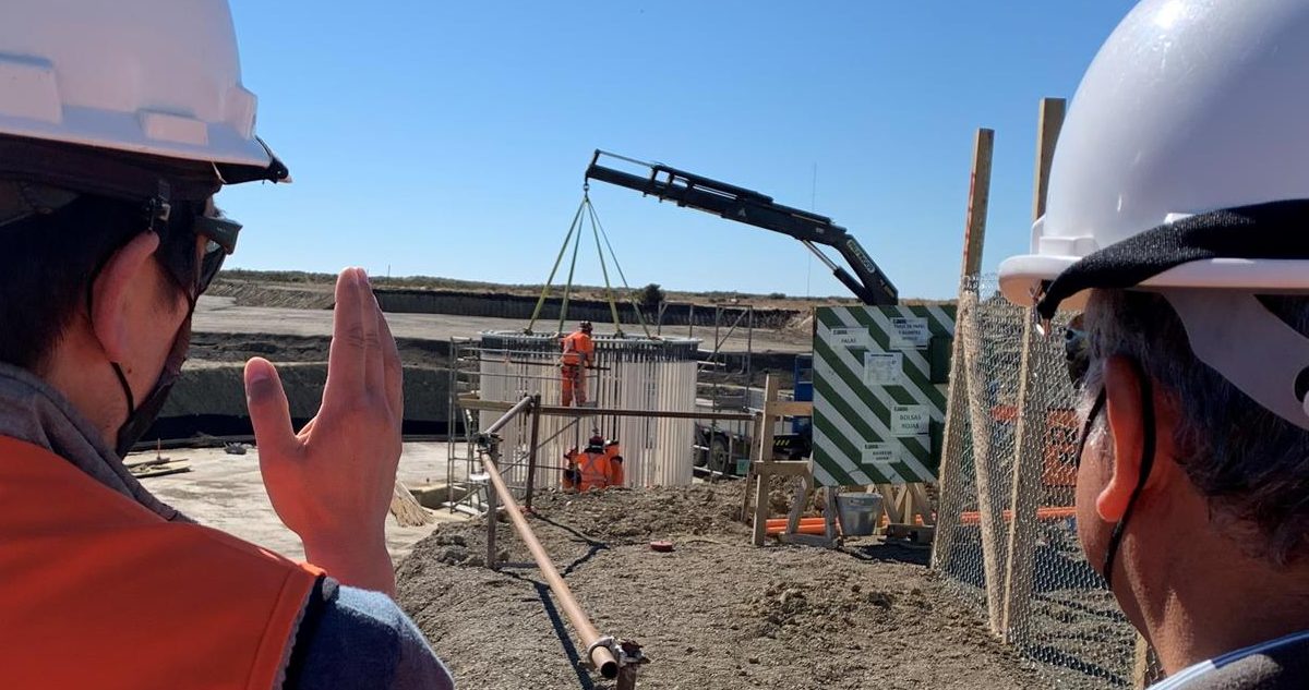Construcción de la planta de hidrógeno verde en Magallanes