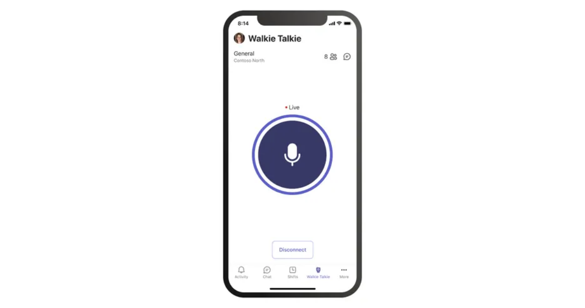 Teams Walkie Talkie en iOS y Android