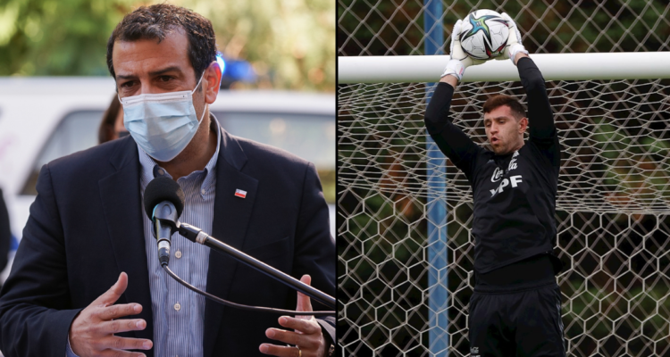 Ministro Delgado y Emiliano Martínez