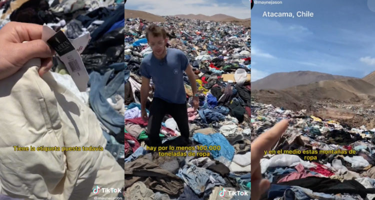 Periodista argentino registra montañas de ropa en Desierto de Atacama