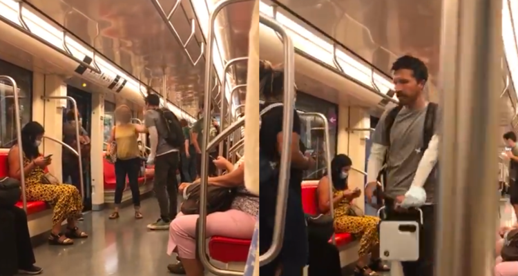 Habló mujer que sufrió agresión de cantante en el Metro: “Me pegó con el micrófono, yo se lo quité”