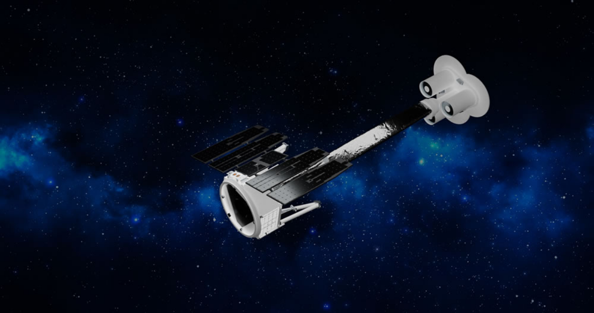 Concepto artístico del observatorio IXPE en el espacio