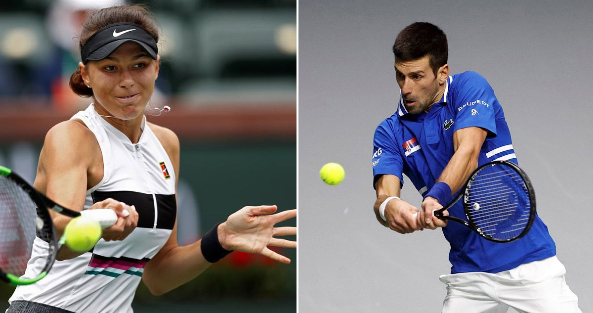 Natalia Vikhlyantseva y Novak Djokovic.