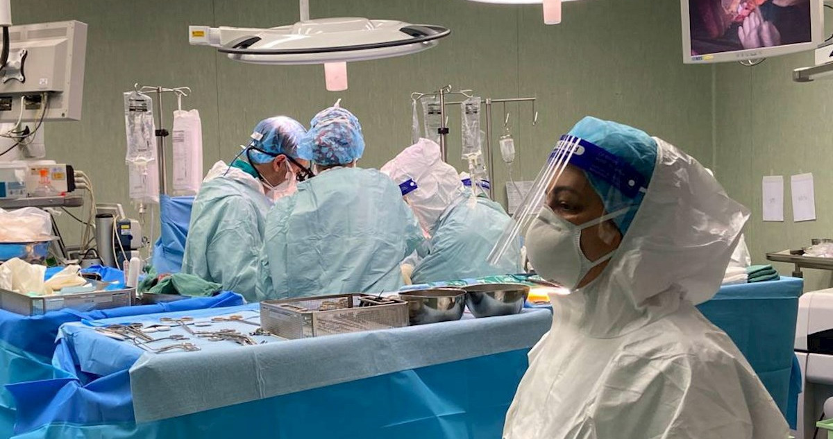 Un hospital con pacientes covid-19 en Italia.