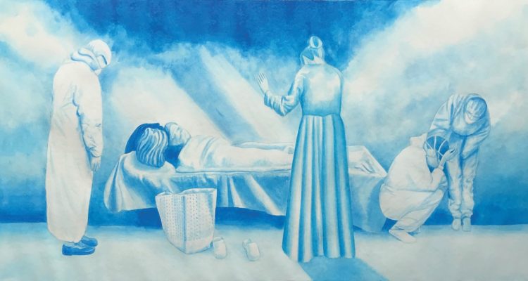 obra pandemic in blue de andres ovalle