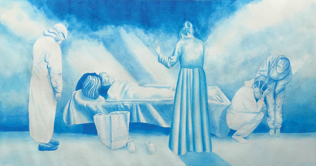 obra pandemic in blue de andres ovalle