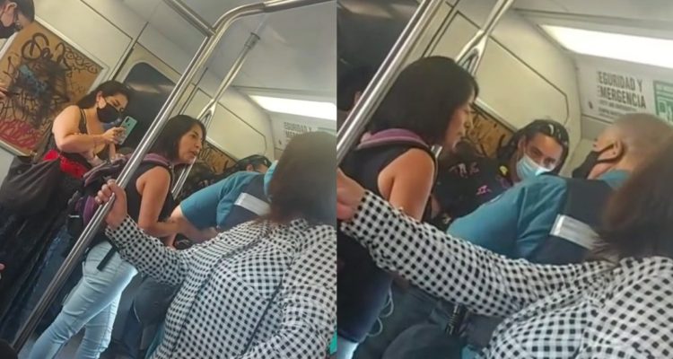 Pasajeros echan a mujer sin mascarilla en Metro