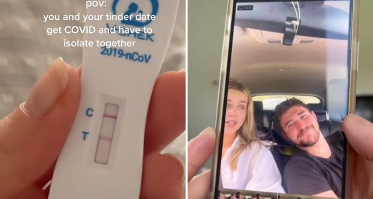 Era su primera cita de Tinder, dieron positivo a covid y terminaron en cuarentena juntos.