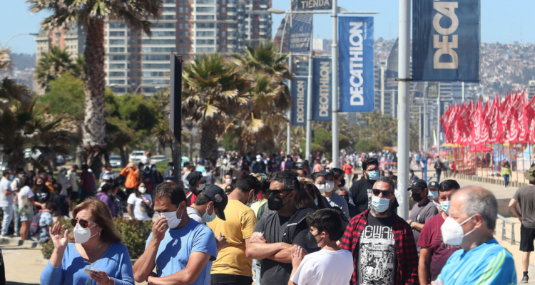 Récord de contagios diarios en la región de Valparaíso