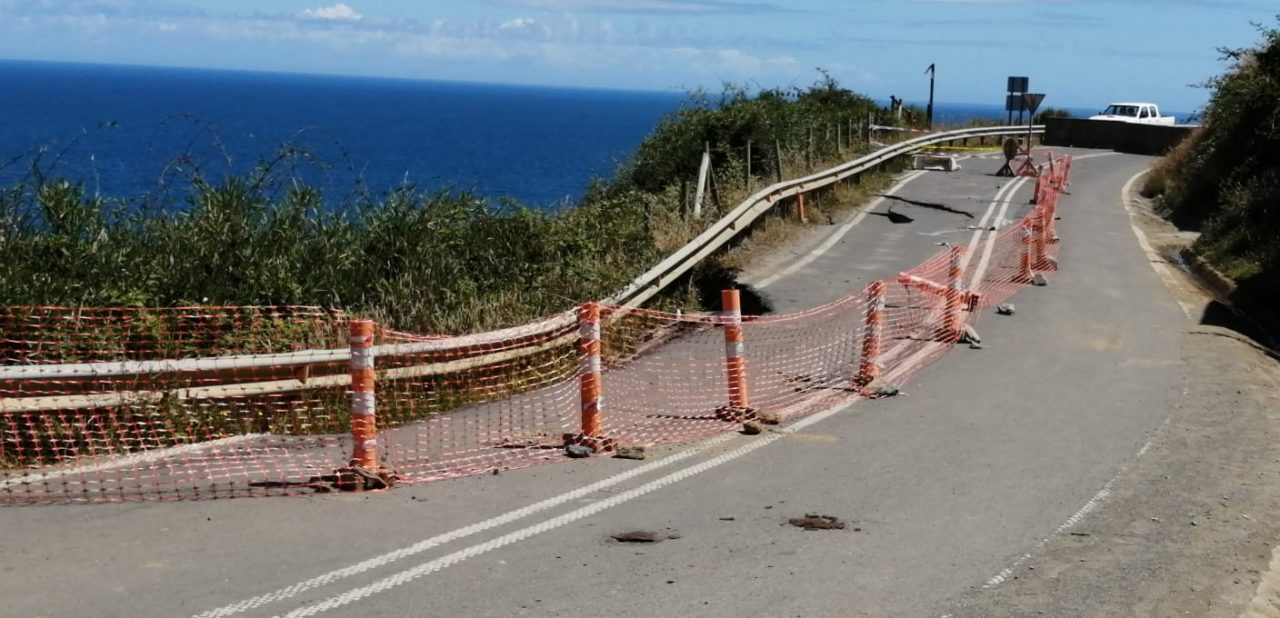Reparación de ruta costera en Valdivia