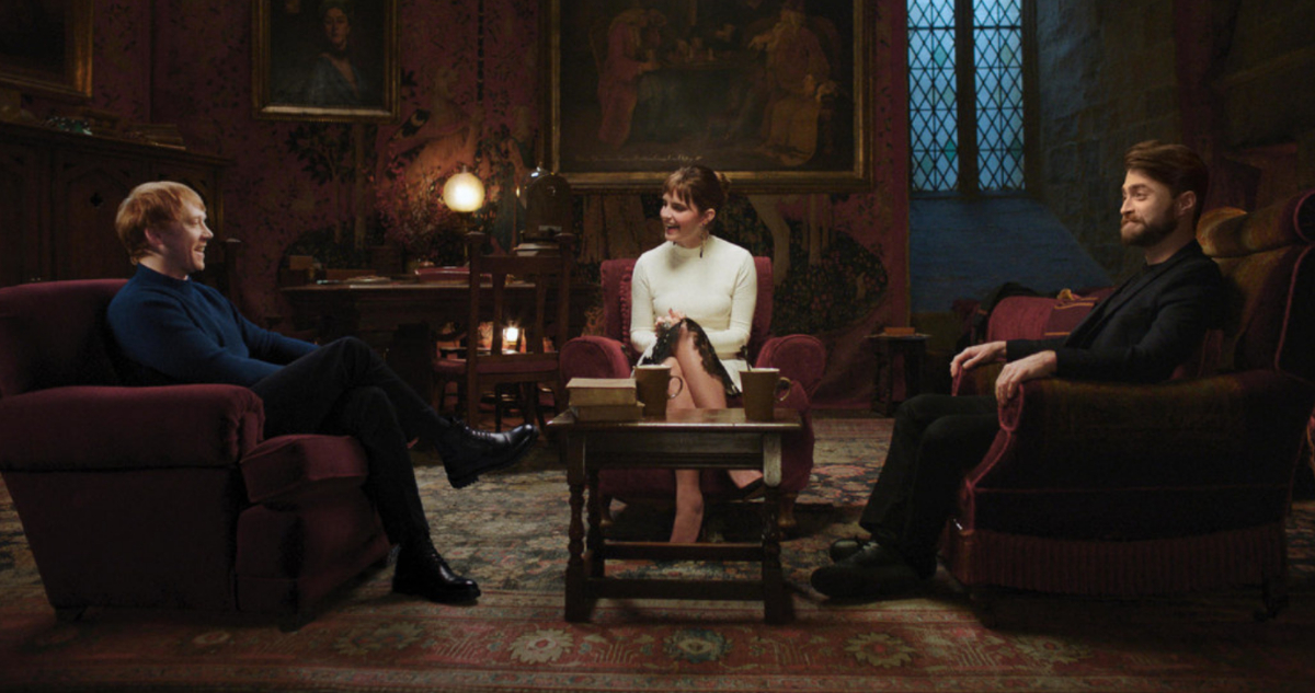 Rupert Grint, Emma Watson y Daniel Radcliffe en "Harry Potter 20 Aniversario: Regreso a Hogwarts"