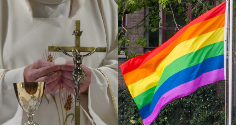 Sacerdote; bandera LGBT