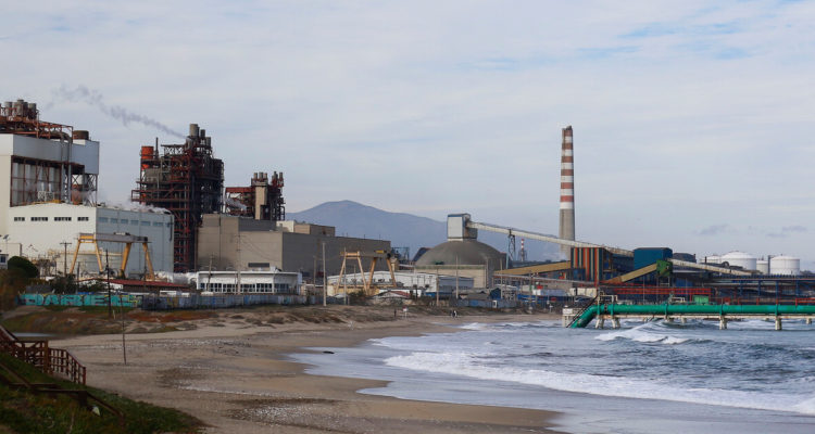 Foto cordón industrial entre Puchuncaví y Quintero