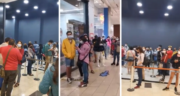 Aglomeración toma de PCR Mall del Centro