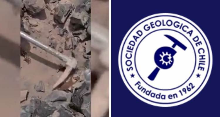 Captura de video y logo de sociedad geológica
