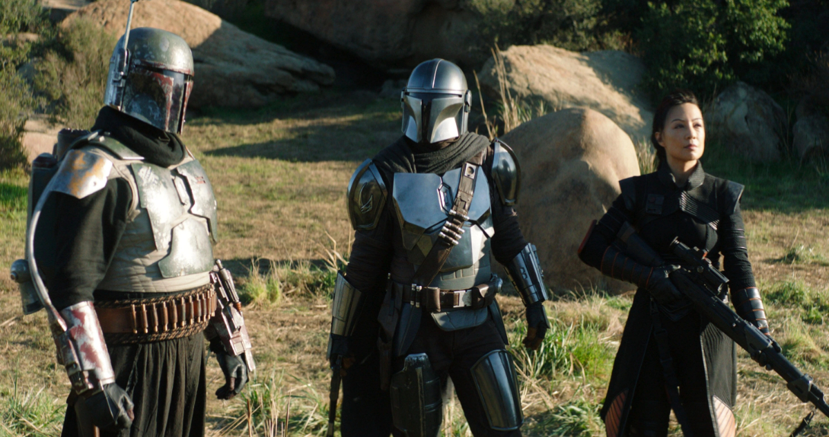 Boba Fett, Din Djarin y Fennec Shand en “The Mandalorian”