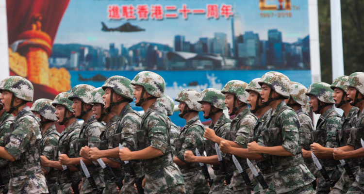 Tropas chinas en Hong Kong