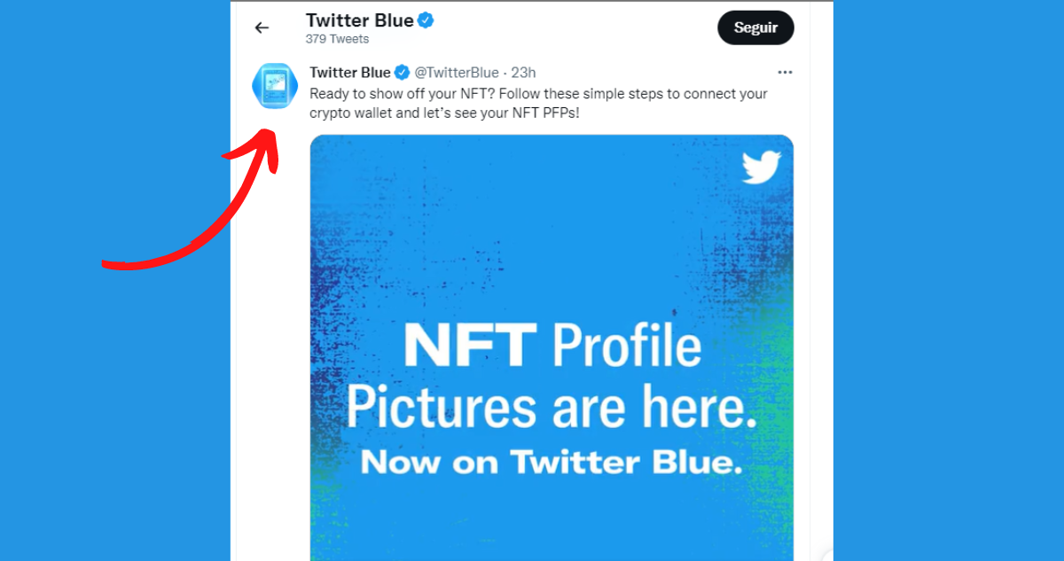 Captura de perfil de Twitter Blue