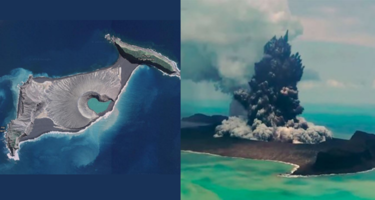 Erupción en Hunga Tonga-Hunga Haʻapai