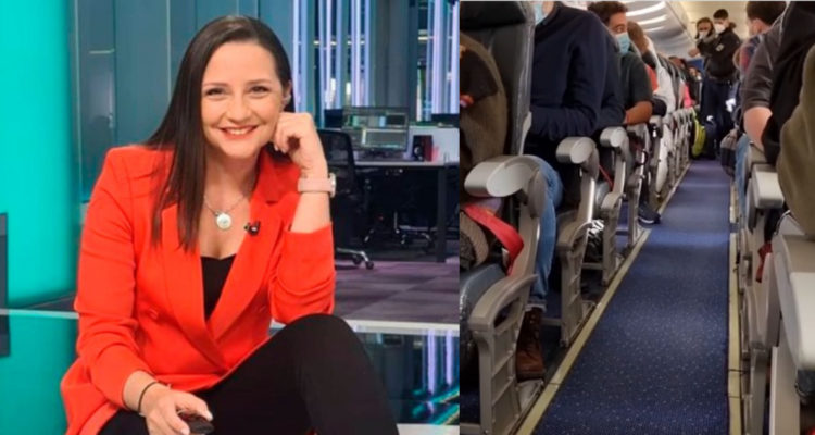 Andrea Aristegui vive tenso momento durante vuelo a Polonia