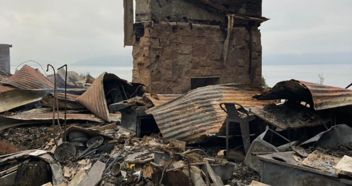 ataque incendiario en lago lanalhue