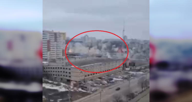 Imágenes del bombardeo en Járkov.