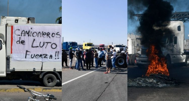 Camioneros mantienen bloqueos