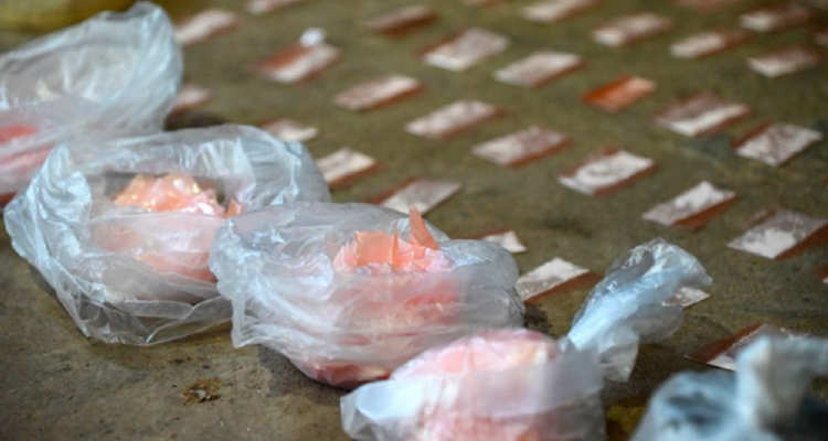 Cocaína adulterada decomisada.