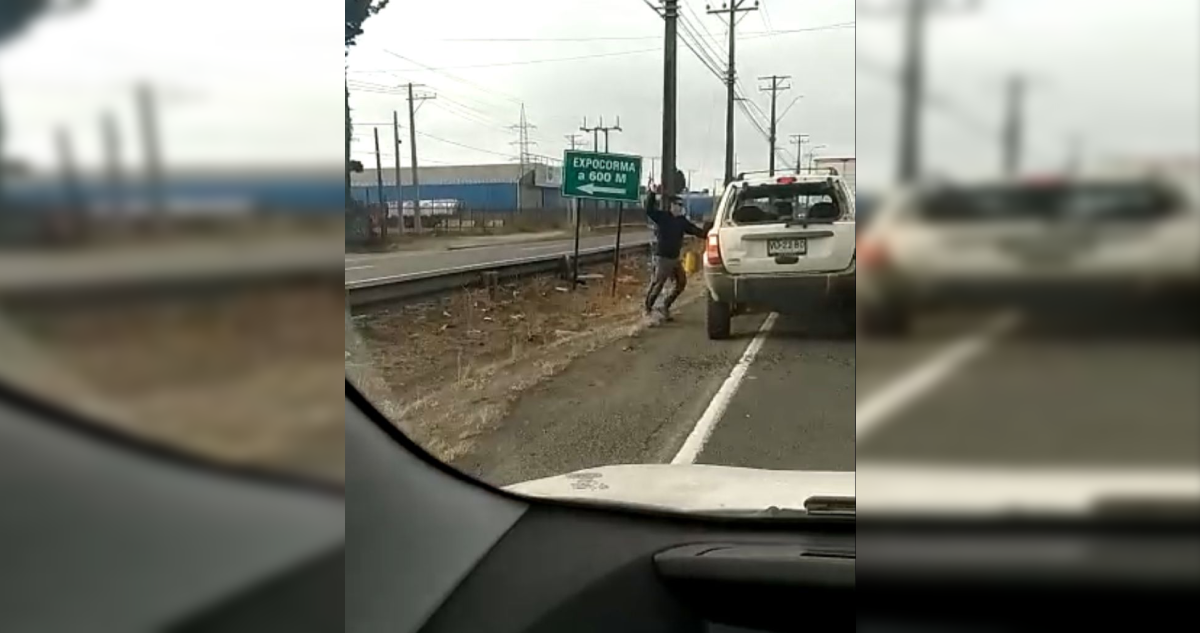 Conductor de camioneta con vidrios rotos entrega versión de los hechos
