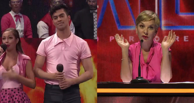 El bailarín David Sáez y la jurado Francisca García-Huidobro en Aquí se baila, cuando tuvieron su tenso encuentro.