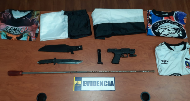 Joven detenido porte arma