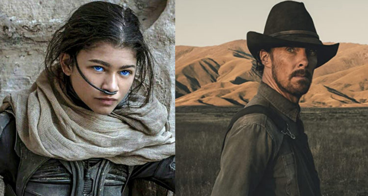 En la imagen se ven capturas de Dune y The Power of The Dog, las películas con más nominaciones en los premios Oscar