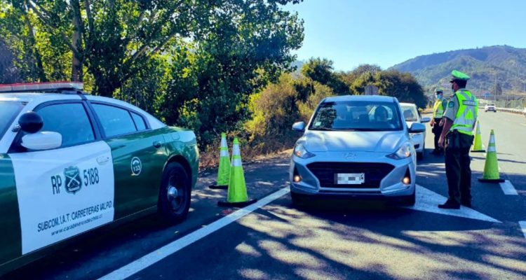 Control policial en región de Valparaíso