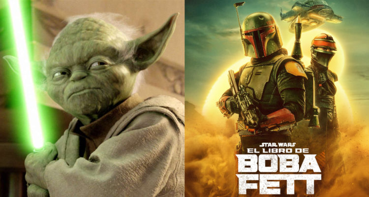Yoda con su sable de luz | póster de El libro de Boba Fett