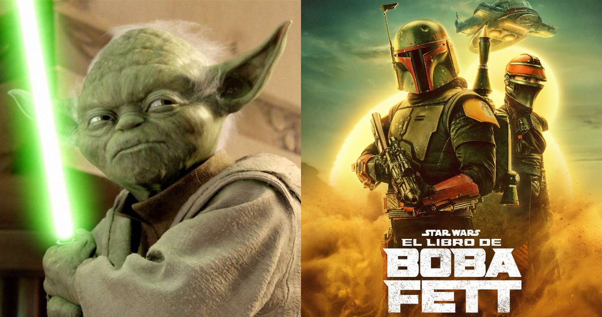 Yoda con su sable de luz | póster de El libro de Boba Fett
