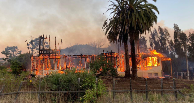 Incendio en casa de Diego Paulsen