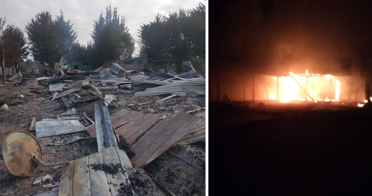 Incendio en escuela rural de Victoria