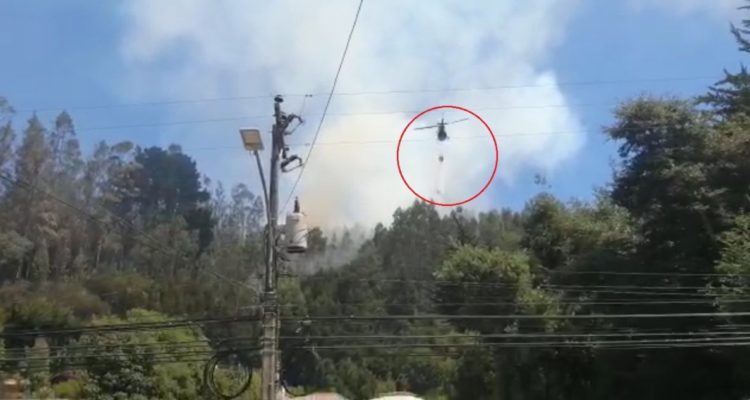 Decretan Alerta Roja por Incendio Forestal en SAn Pedro de la Paz