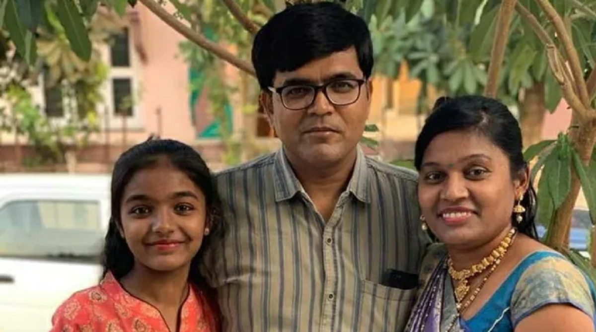 Jagdish, Vaishalibeny y su hija Vihangi