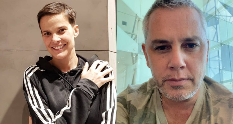 La periodista Javiera Suárez y José Miguel Viñuela.