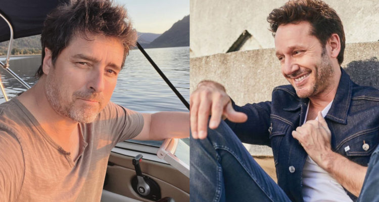 En la imagen se ven dos fotos, una de Jorge Zabaleta y otra de Bejnamín Vicuña. Ambos protagonizarán la película “Papá al Rescate”.