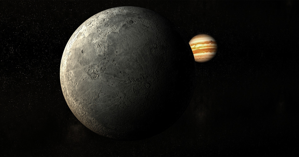 Luna y Júpiter fenómeno astronómico