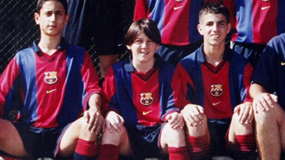 Víctor Vázquez, Messi y Cesc, en las categorías inferiores del Barça