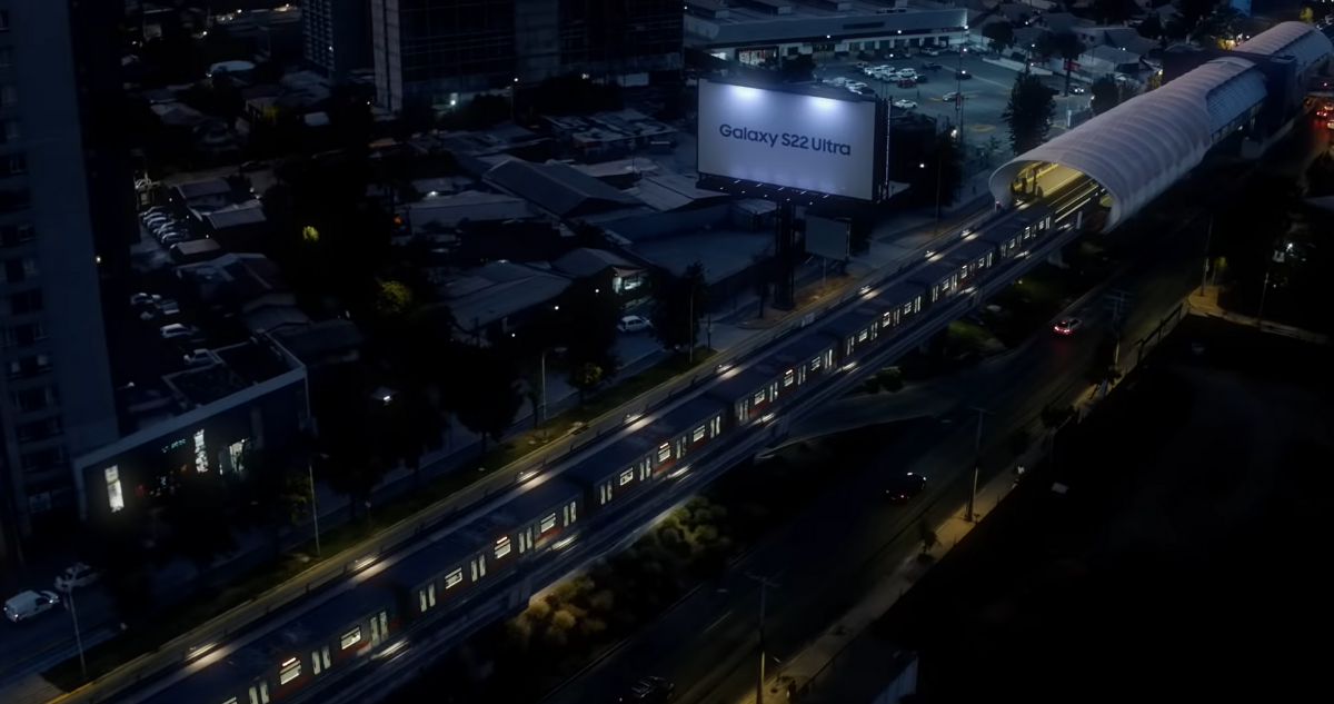 Metro Mirador de Santiago de Chile, video promocional del Galaxy S22 Ultra