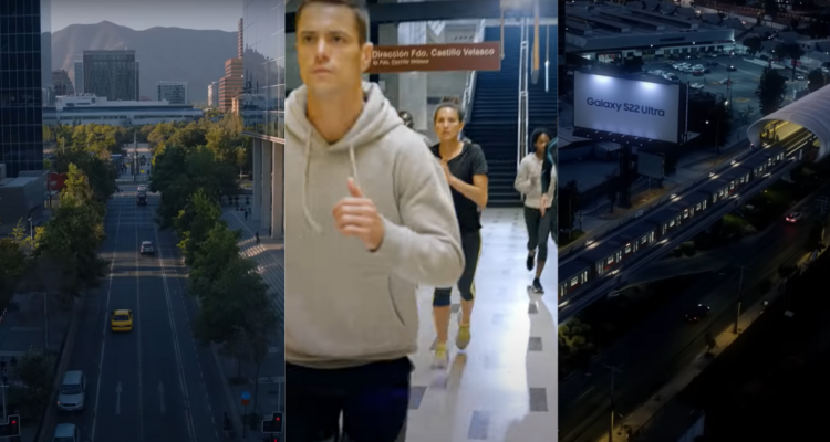 Santiago de Chile en video promocional de Samsung Galaxy S22 Ultra