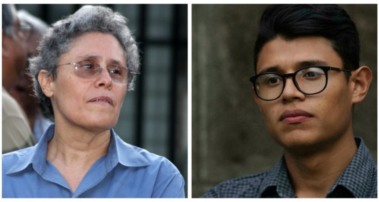 Dora María Téllez y Lesther Alemán.