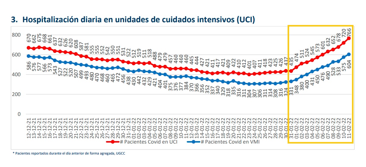 Ocupación UCI Chile