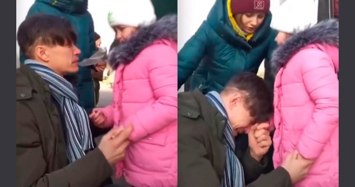 Padre e hija se separan en Ucrania
